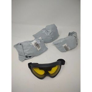 Yellow Tinted Outdoor Googles with vent and adjustable strap Ski Snowmobile Lot4